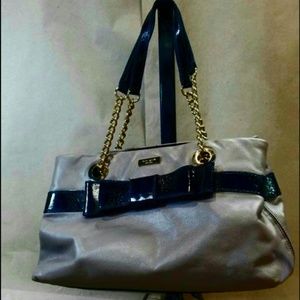 EUC Detailed KATE SPADE large grey shoulder bag